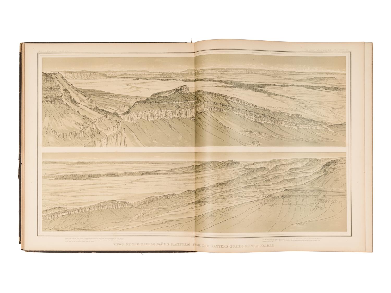 [ATLAS] -- DUTTON, Clarence Edward, Capt. Atlas to Accompany the Monograph on the Tertiary History of the Grand Canon District . Washington, 1883.