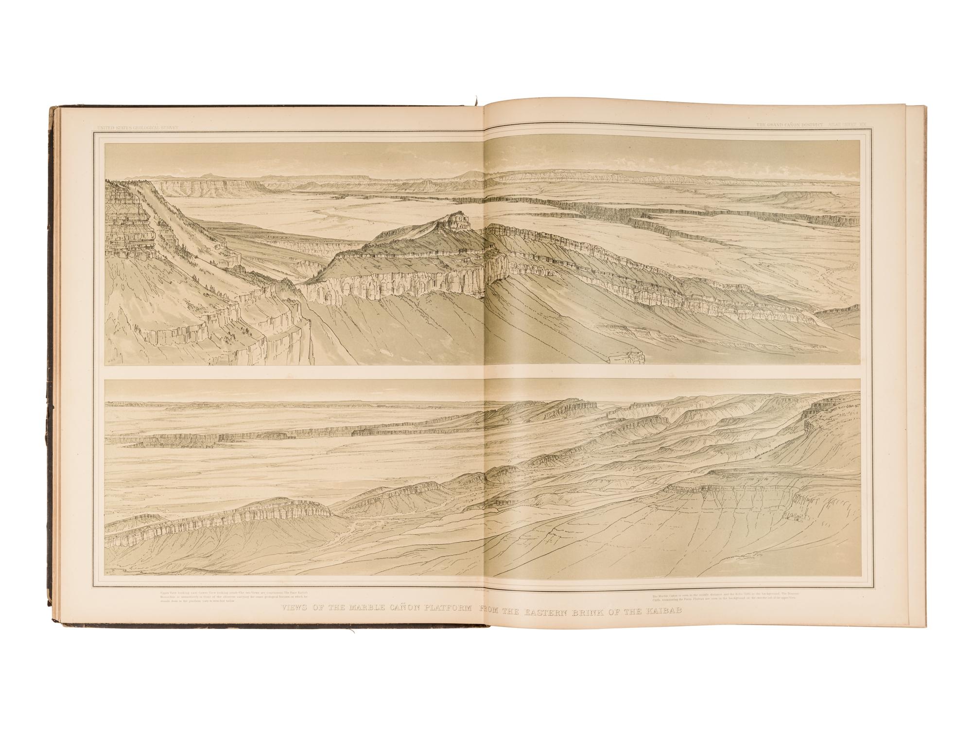 [ATLAS] -- DUTTON, Clarence Edward, Capt. Atlas to Accompany the Monograph on the Tertiary History of the Grand Canon District . Washington, 1883.
