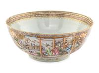 A Chinese Export Porcelain Punch Bowl