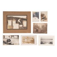 [EARLY PHOTOGRAPHY - TRAVEL & LEISURE]. A collection of 100+ photographs mostly featuring natural scenery and hobbyists enjoying their crafts, including: