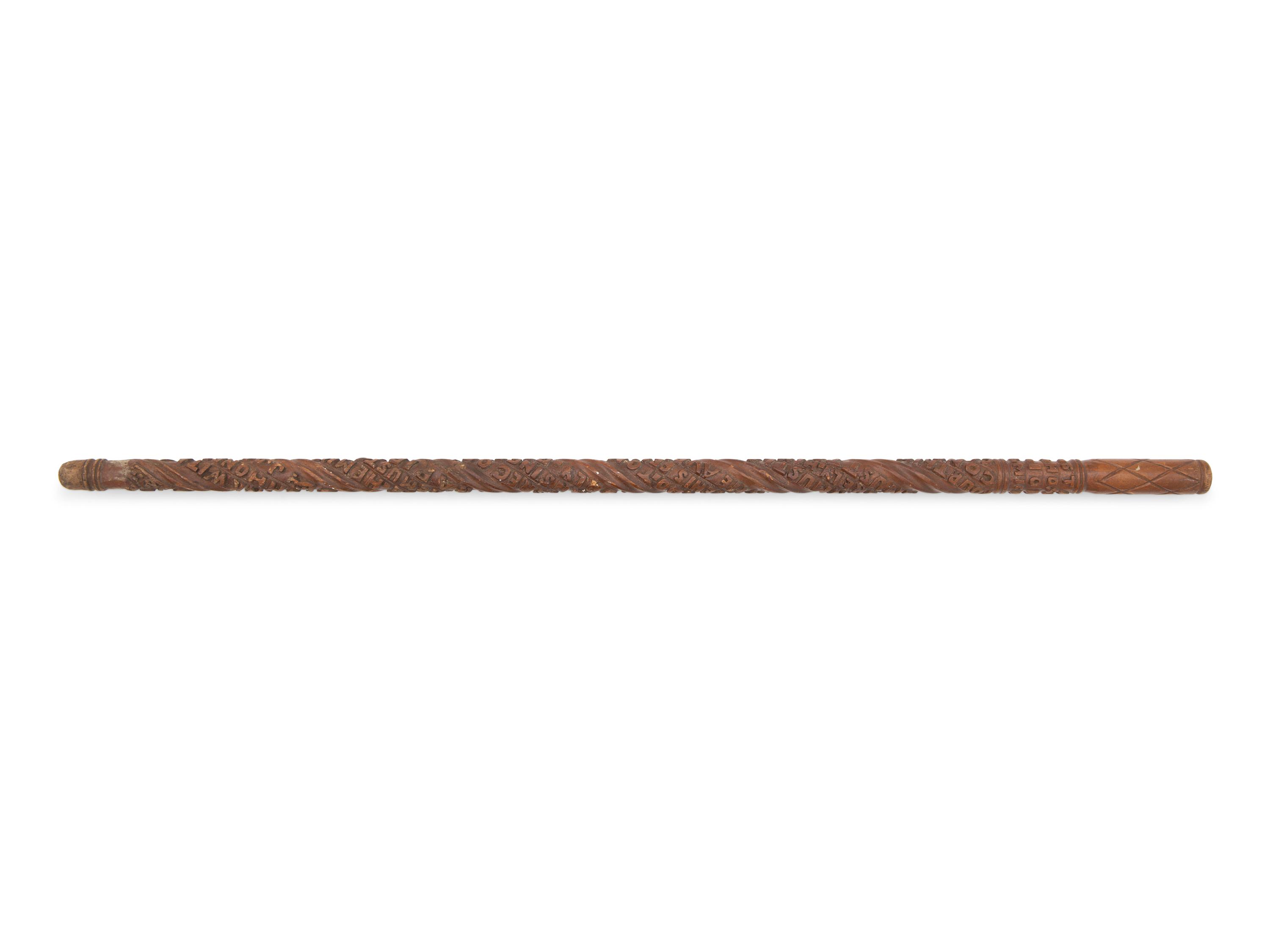 A Carved Folk Art Cane from the Ionia State Hospital in Michigan