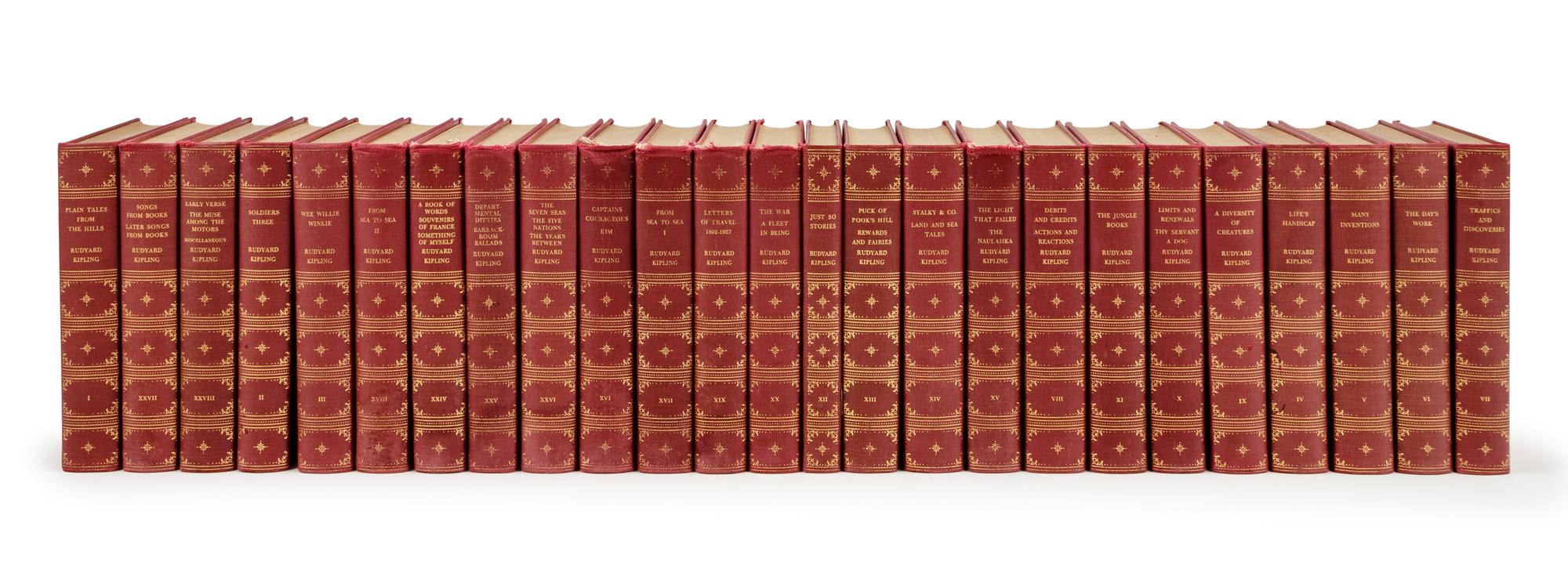 KIPLING, Rudyard (1865-1936). Works . New York: Doubleday, Doran & Company, 1941.