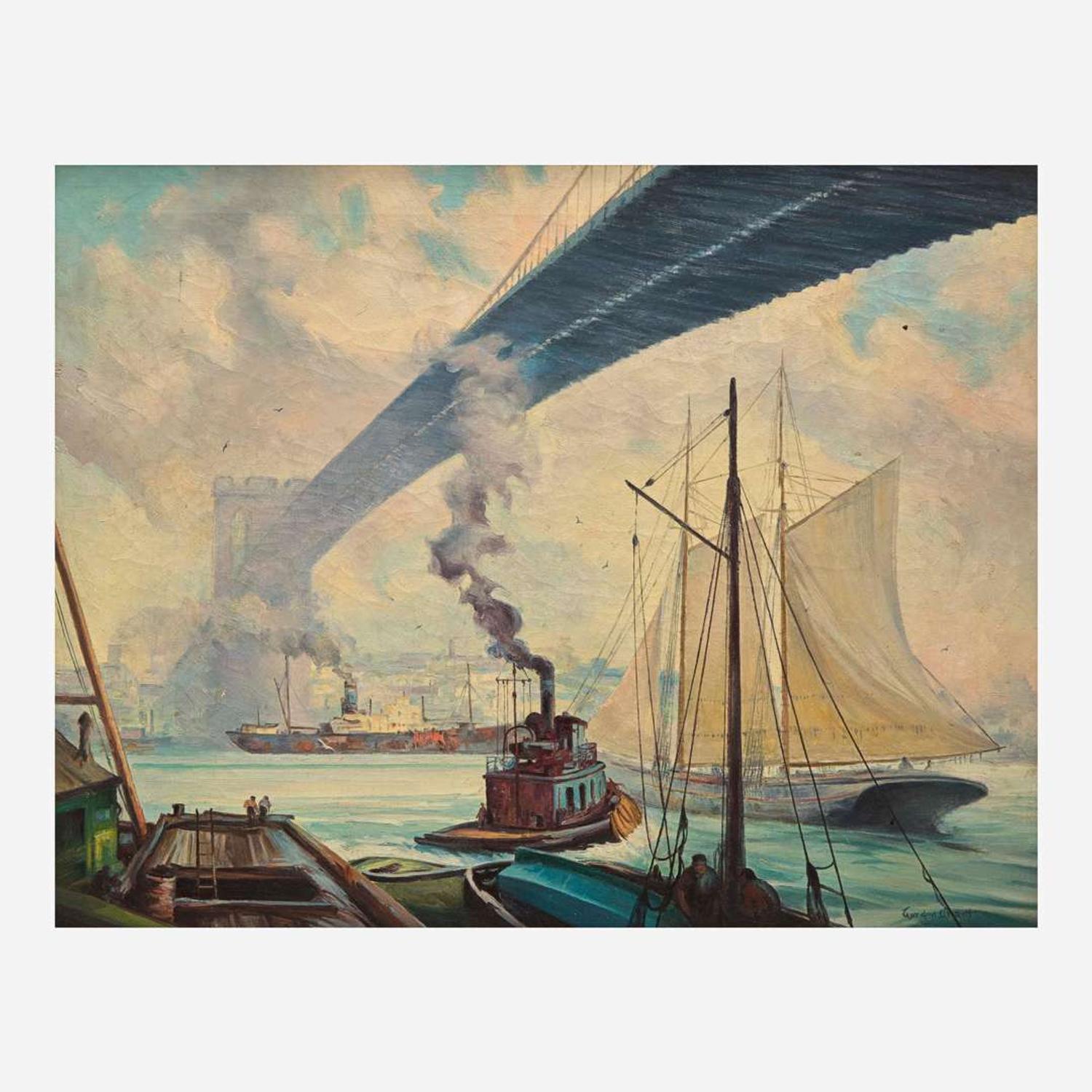 Gordon Hope Grant (American, 1875-1962) Brooklyn Bridge