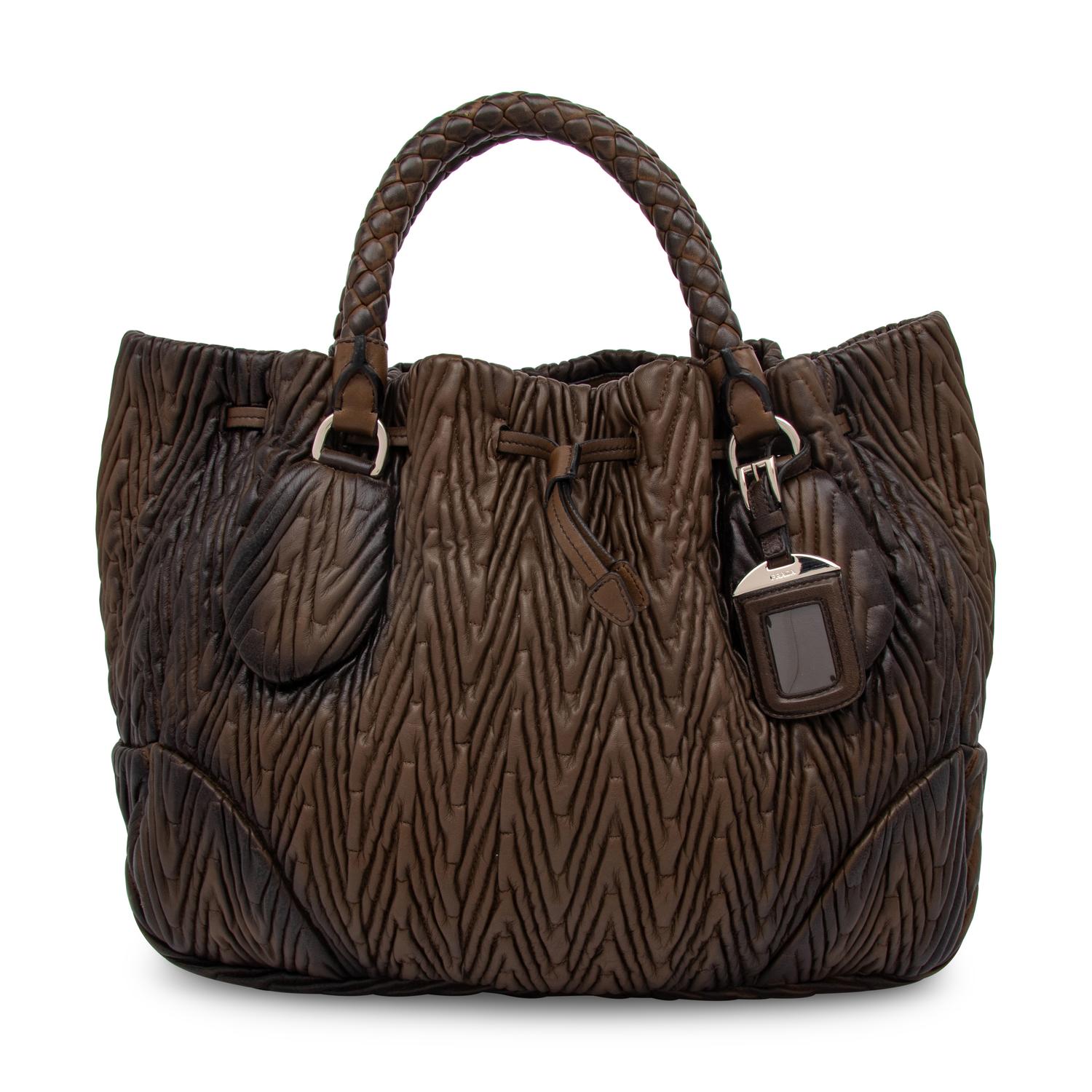 Prada, Chevron Quilted Leather Tote