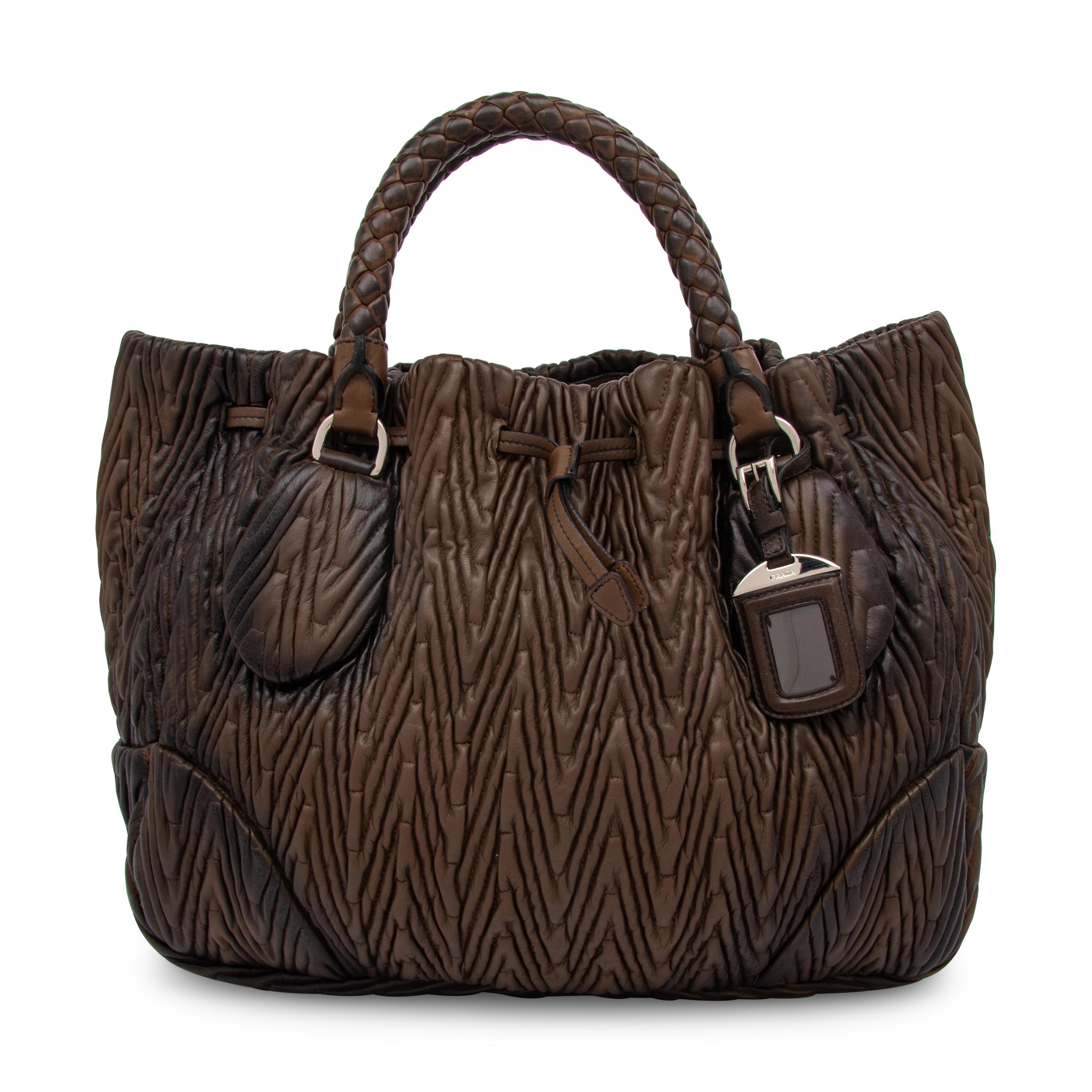 Prada, Chevron Quilted Leather Tote