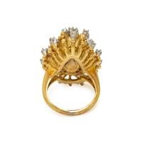 Diamond and Yellow Gold Cluster Ring