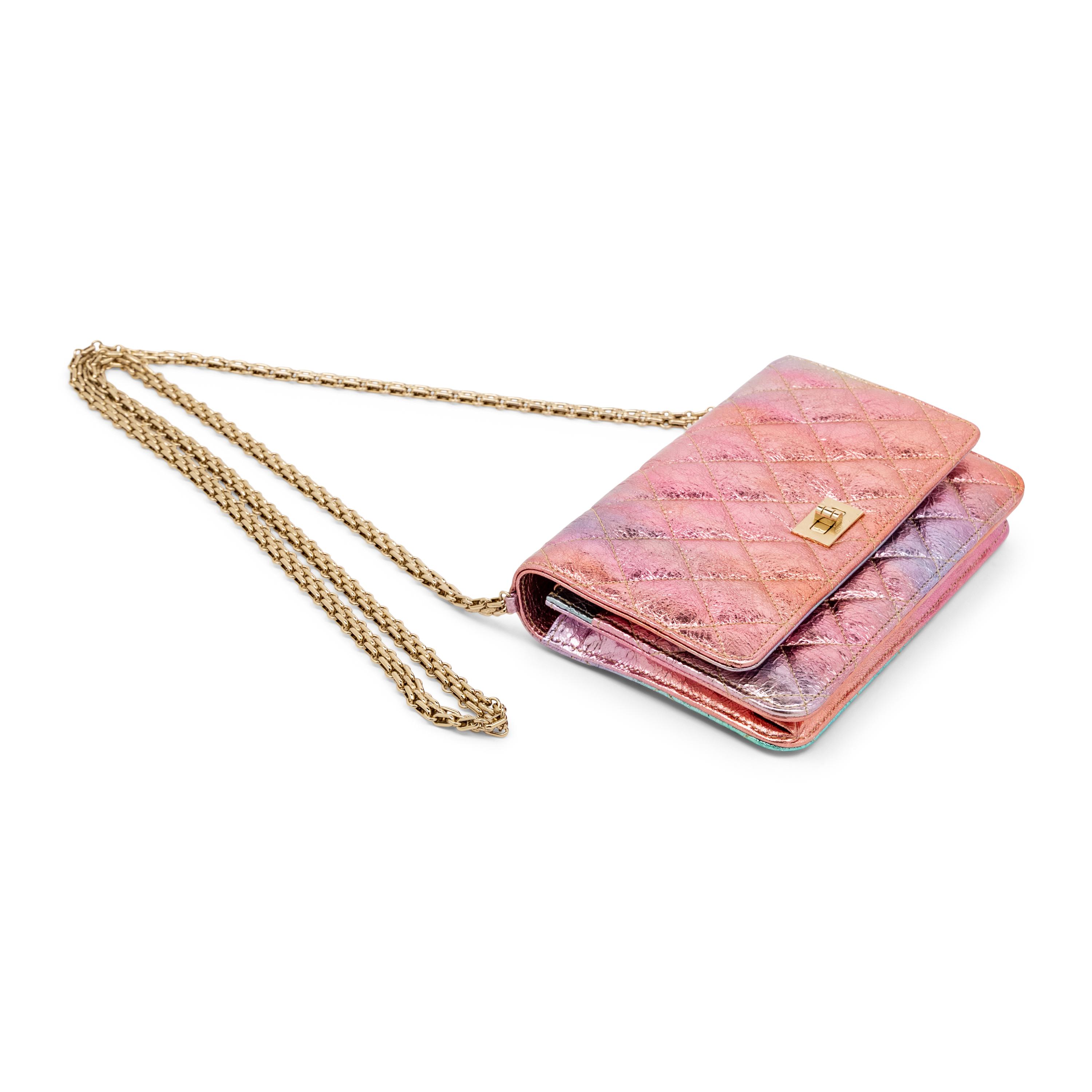 Chanel, Metallic Multicolor 2.55 Wallet-On-Chain