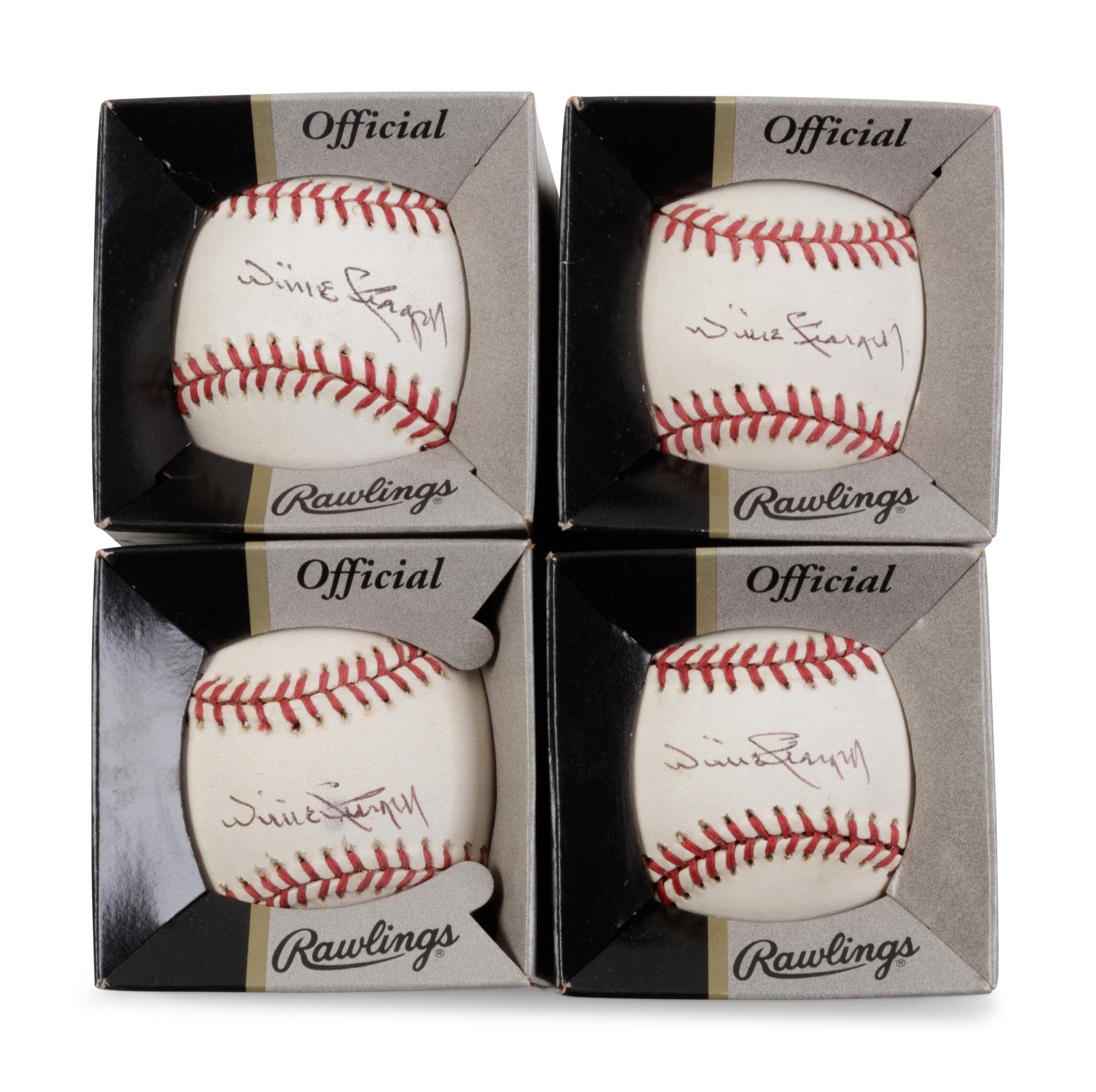 A Group of Four Willie Stargell Signed Baseballs,