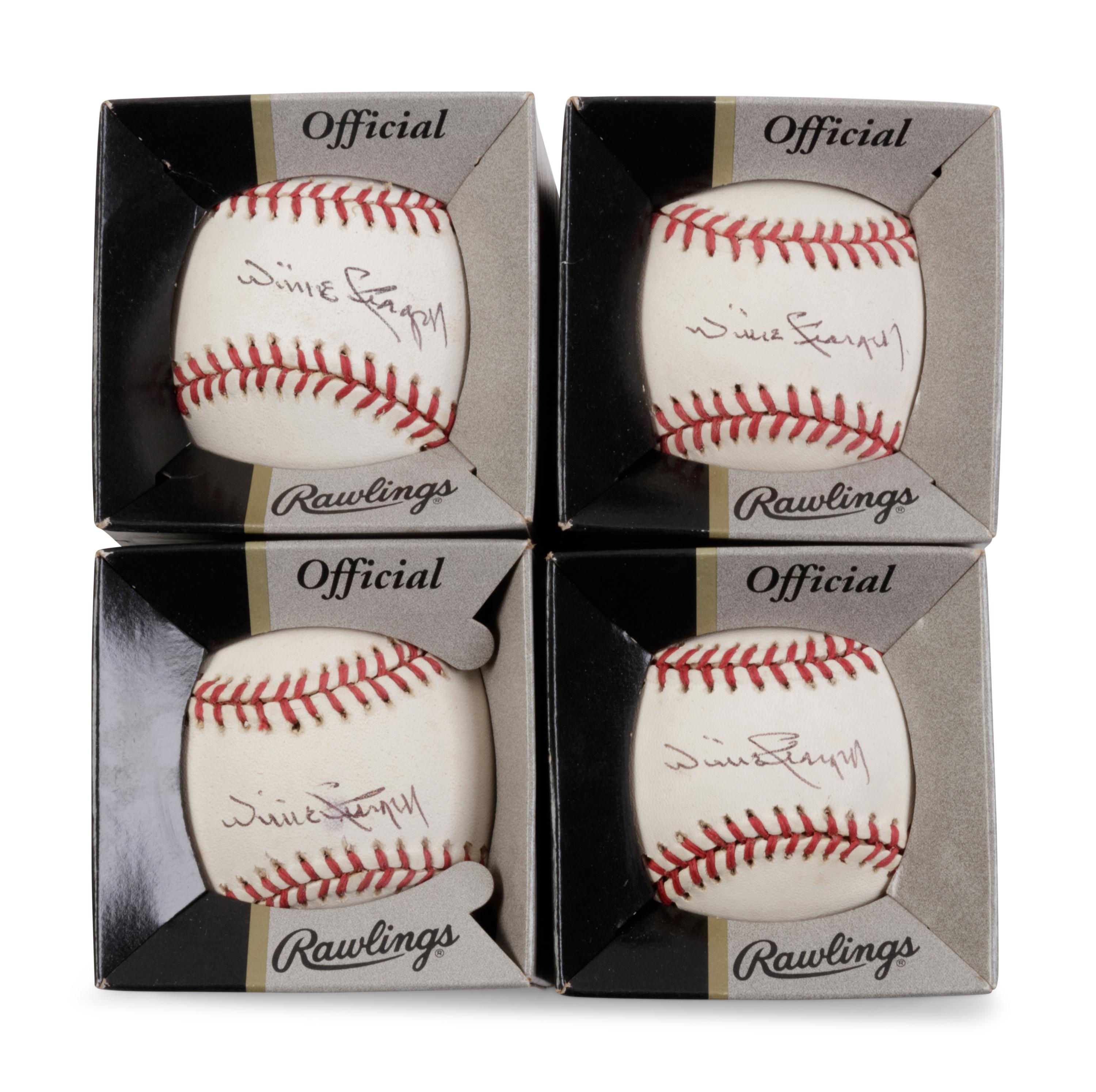 A Group of Four Willie Stargell Signed Baseballs,