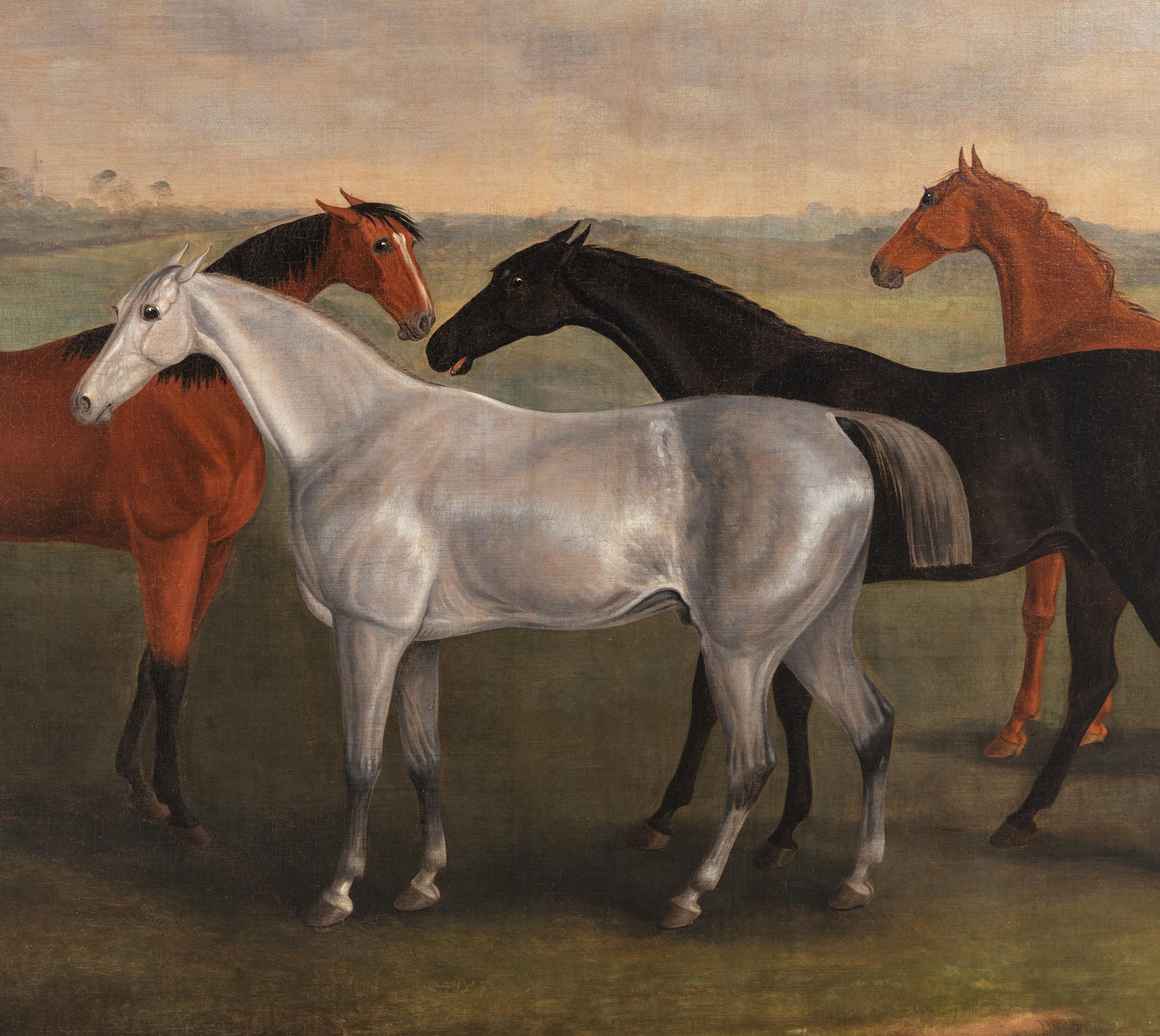 Four Hunters in a Landscape