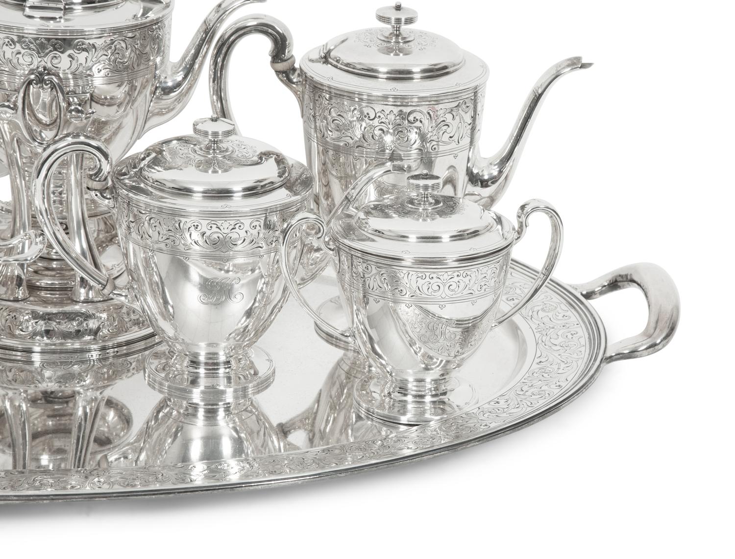 A Tiffany and Co. Silver Eight-Piece Tea and Coffee Service