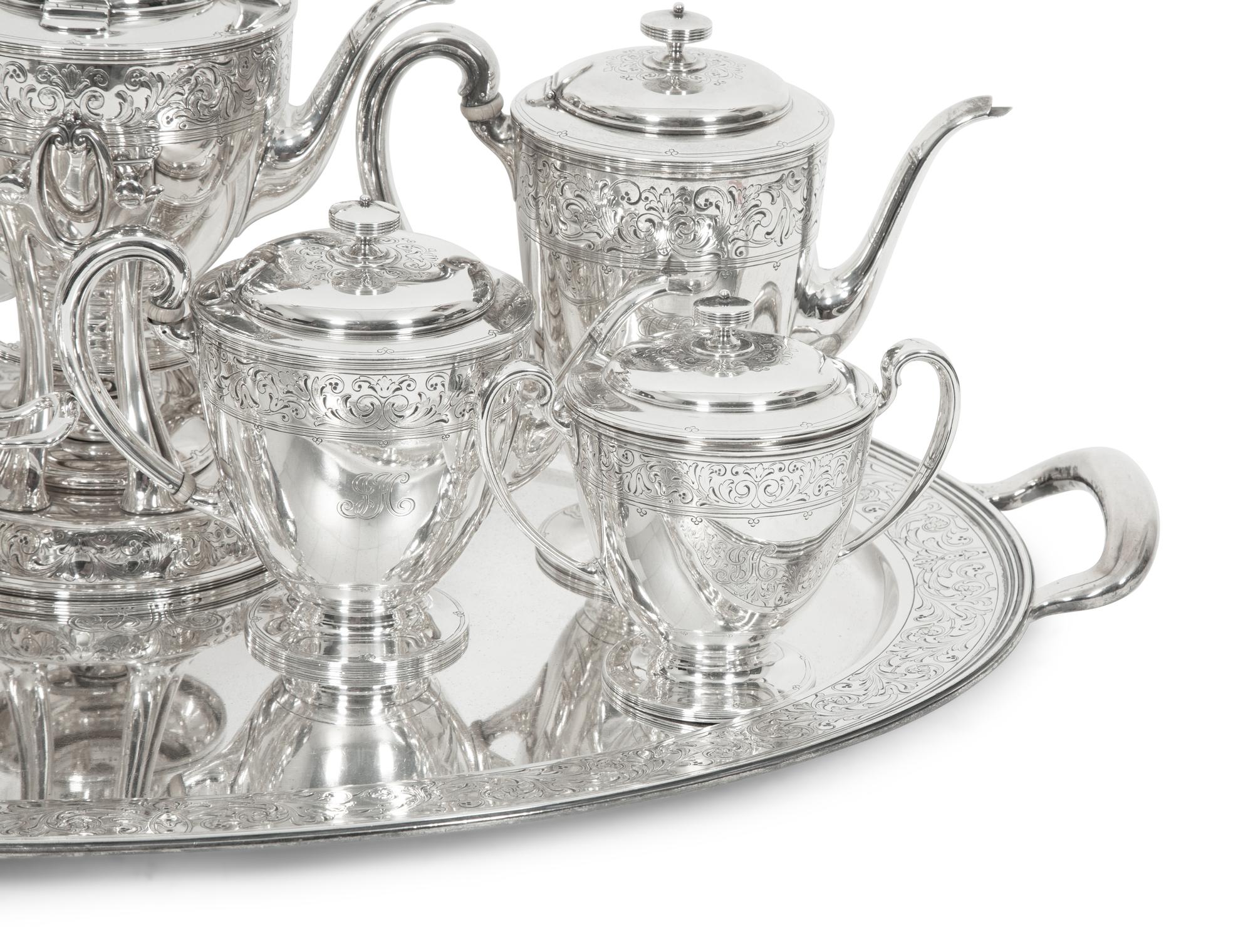 A Tiffany and Co. Silver Eight-Piece Tea and Coffee Service