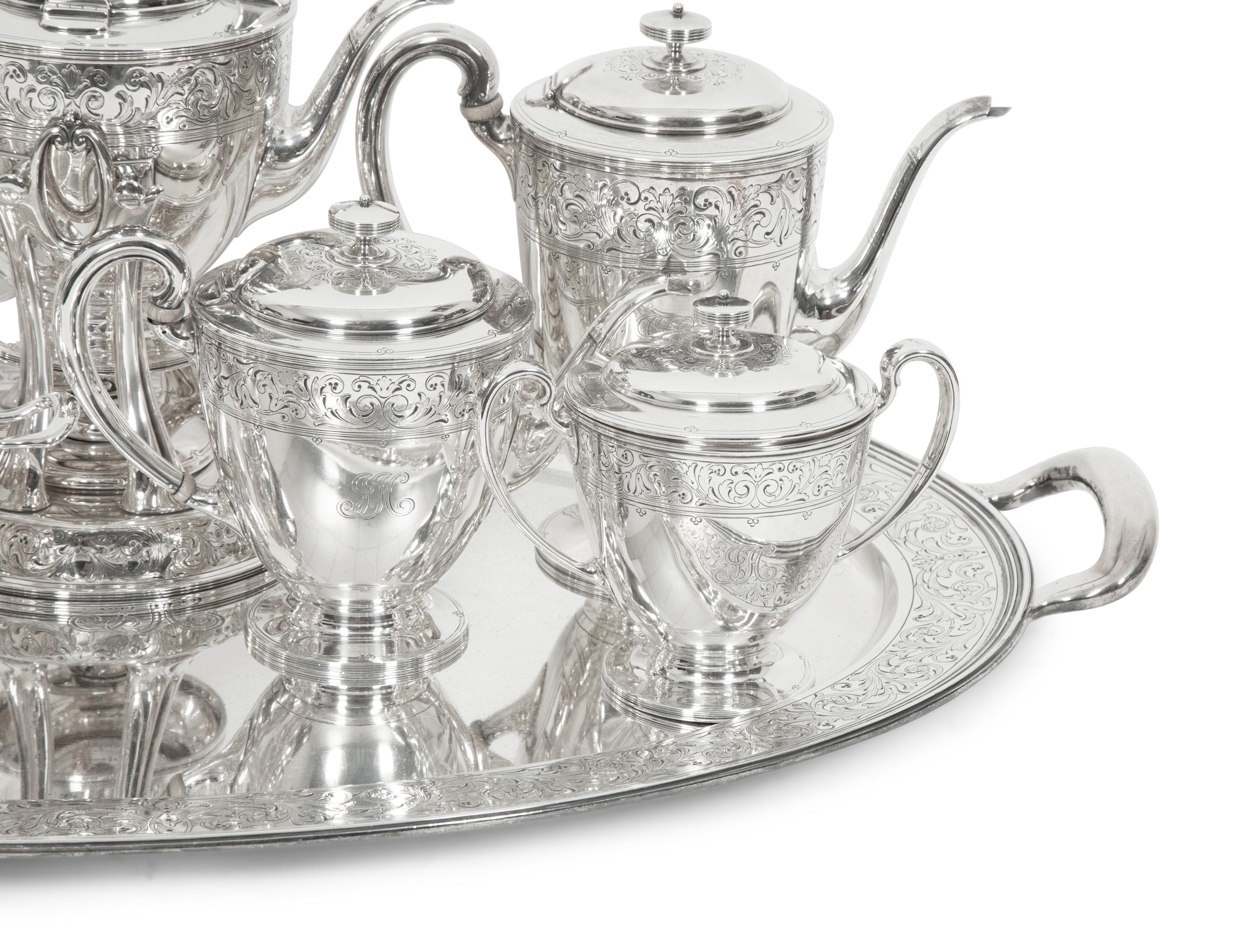A Tiffany and Co. Silver Eight-Piece Tea and Coffee Service