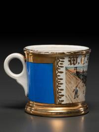 A Ship Builder's Porcelain Occupational Shaving Mug