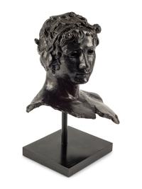 A Continental Bronze Head of Bacchus
