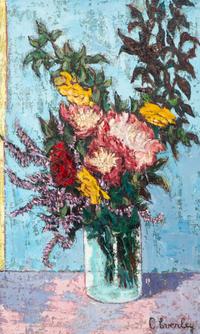 Still LIfe with Foxgloves, 1978, and Summer Flowers (two works)