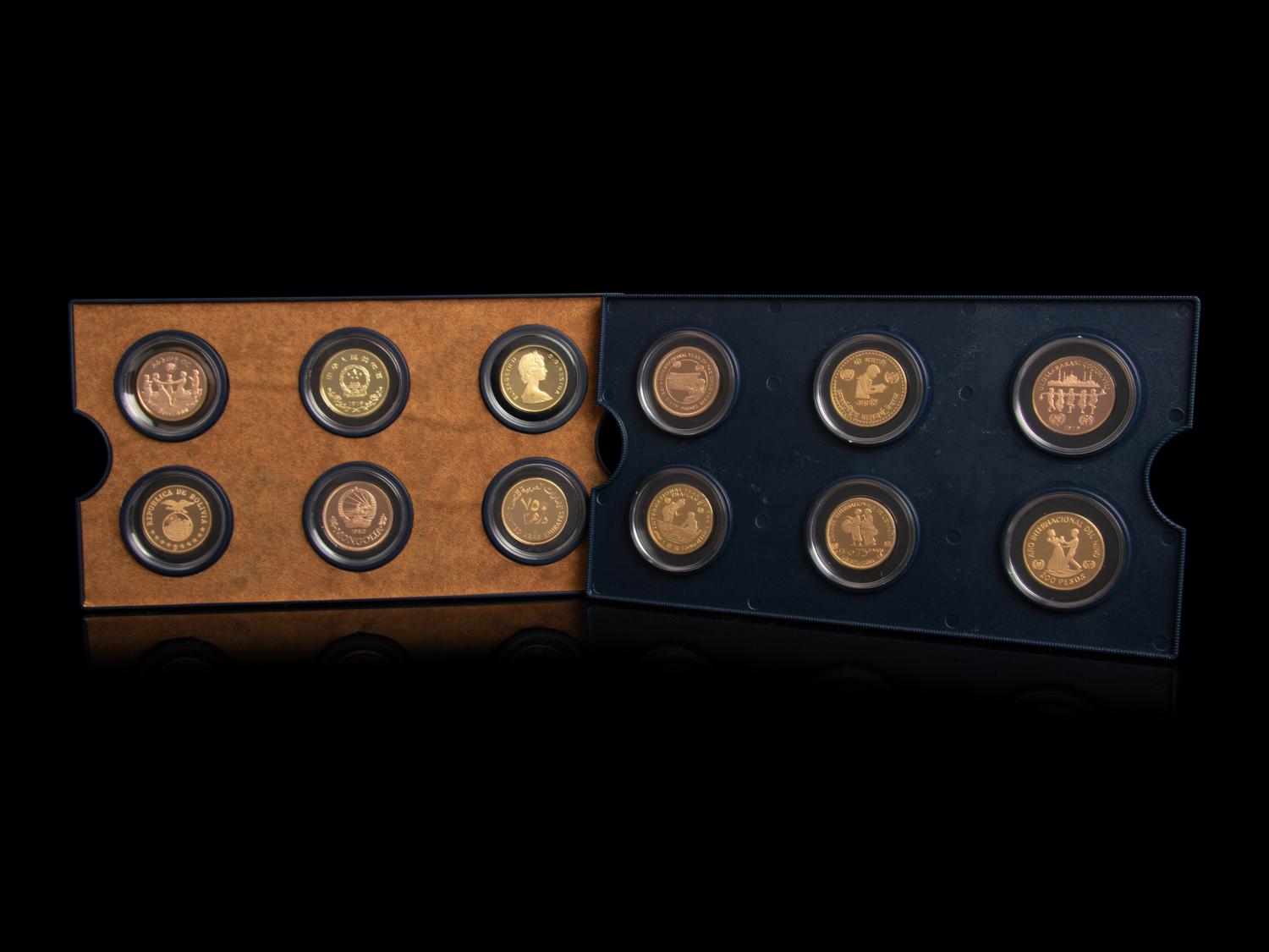[INTERNATIONAL] Twelve Commemorative UNICEF: International Year of the Child Gold Proof Coins