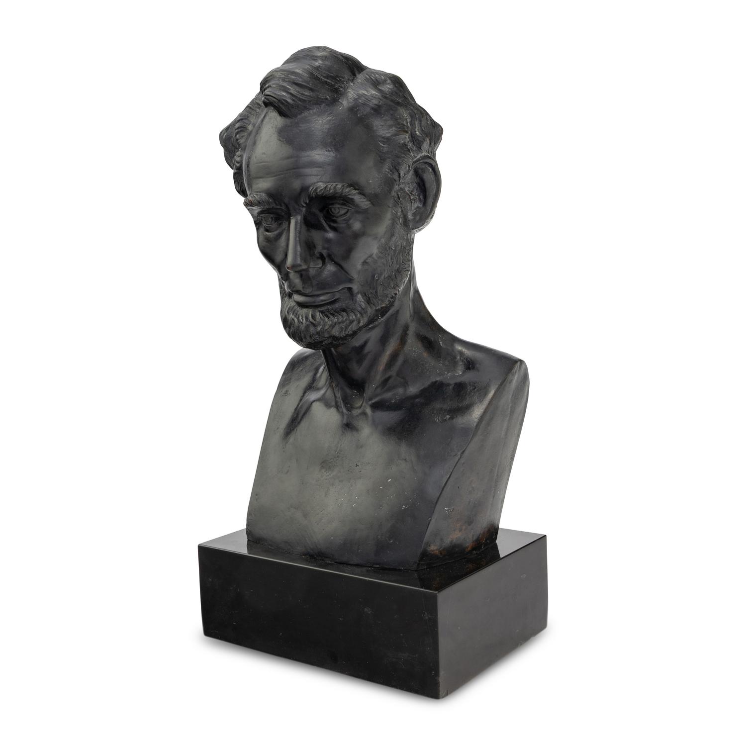 Thomas Dow Jones (American, 1811-1881) Bust of Abraham Lincoln bronze