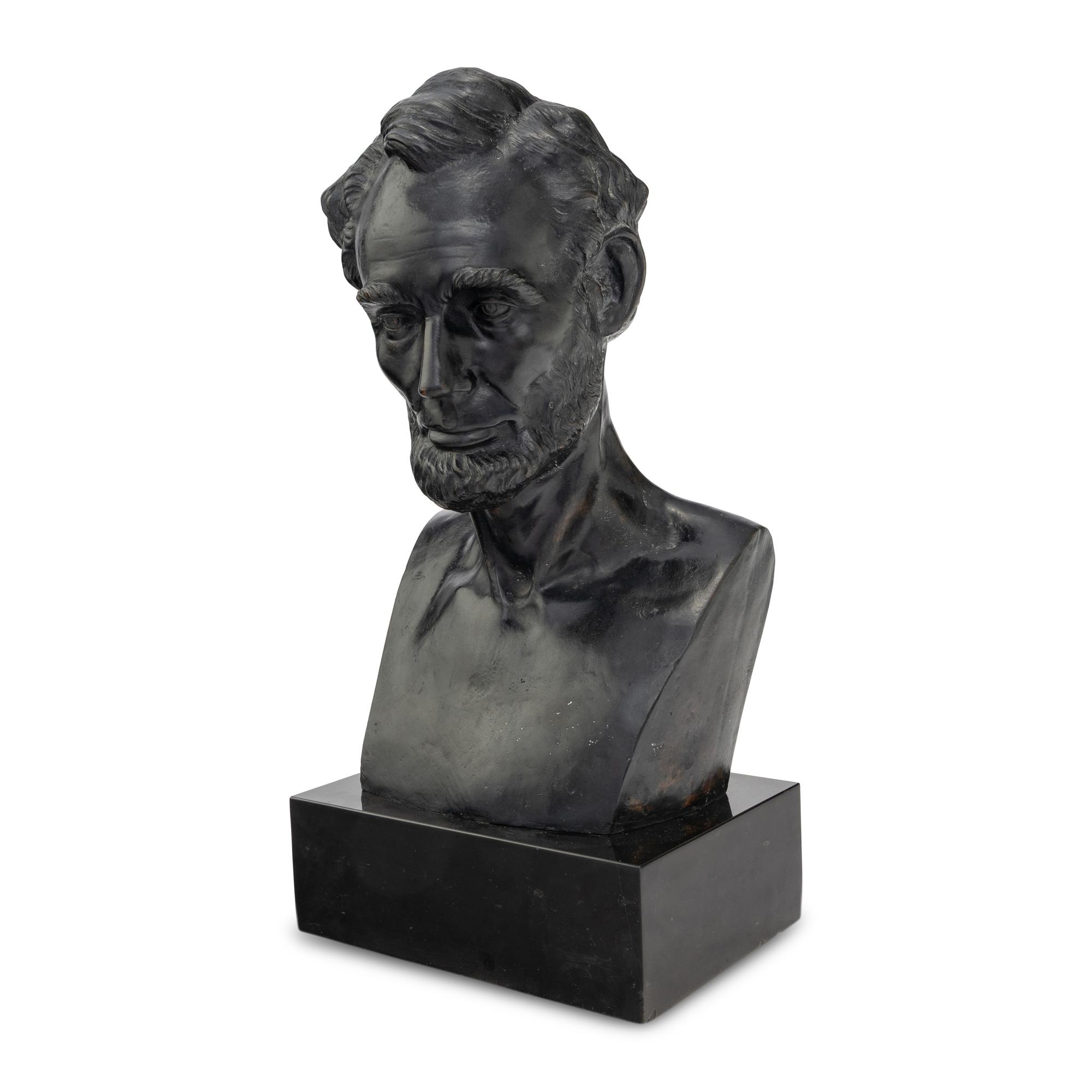 Thomas Dow Jones (American, 1811-1881) Bust of Abraham Lincoln bronze