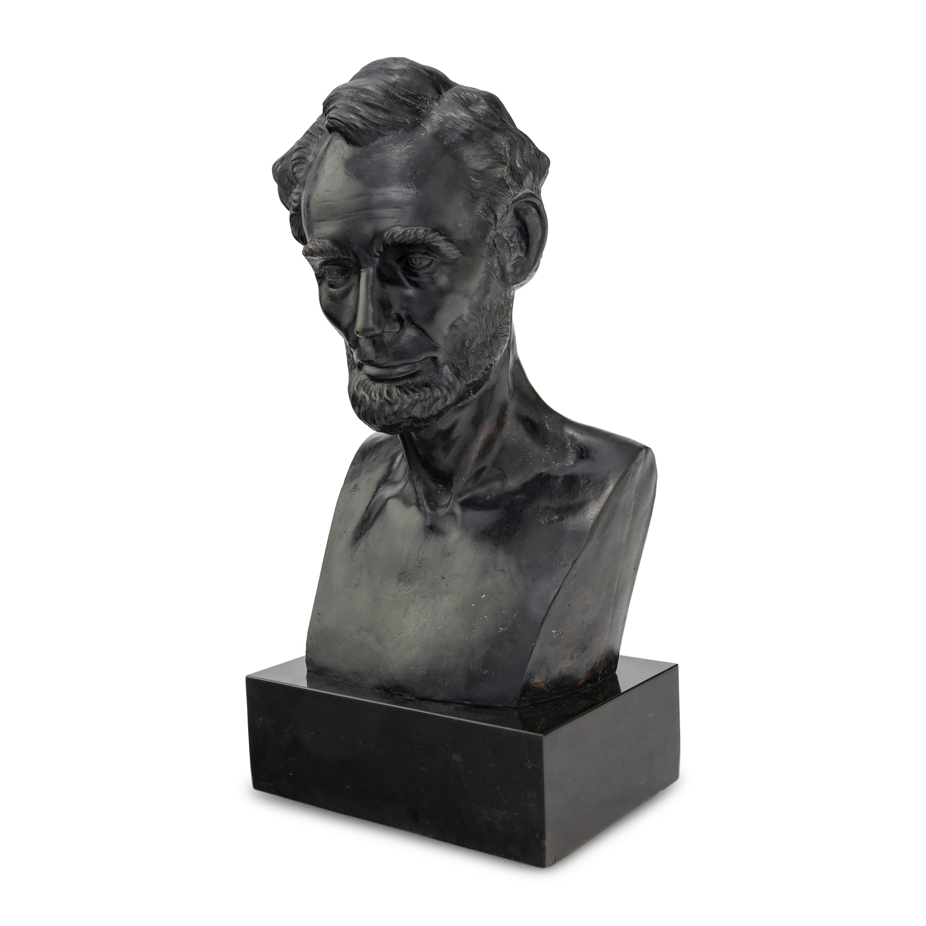 Thomas Dow Jones (American, 1811-1881) Bust of Abraham Lincoln bronze