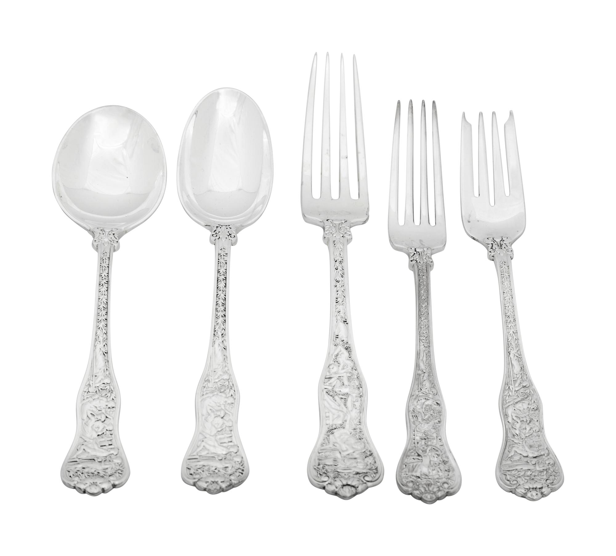 A Tiffany and Co. Olympian Silver Flatware Service