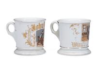 Two Porcelain Occupational Shaving Mugs