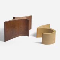 Vladimir Kagan (American, 1927-2016) A Racetrack Oval Intaglio Table Base, Vladimir Kagan Designs, Inc., USA, circa 1976, and a Swirl Coffee Table Base, Vladimir Kagan Design Group, USA, circa 2008