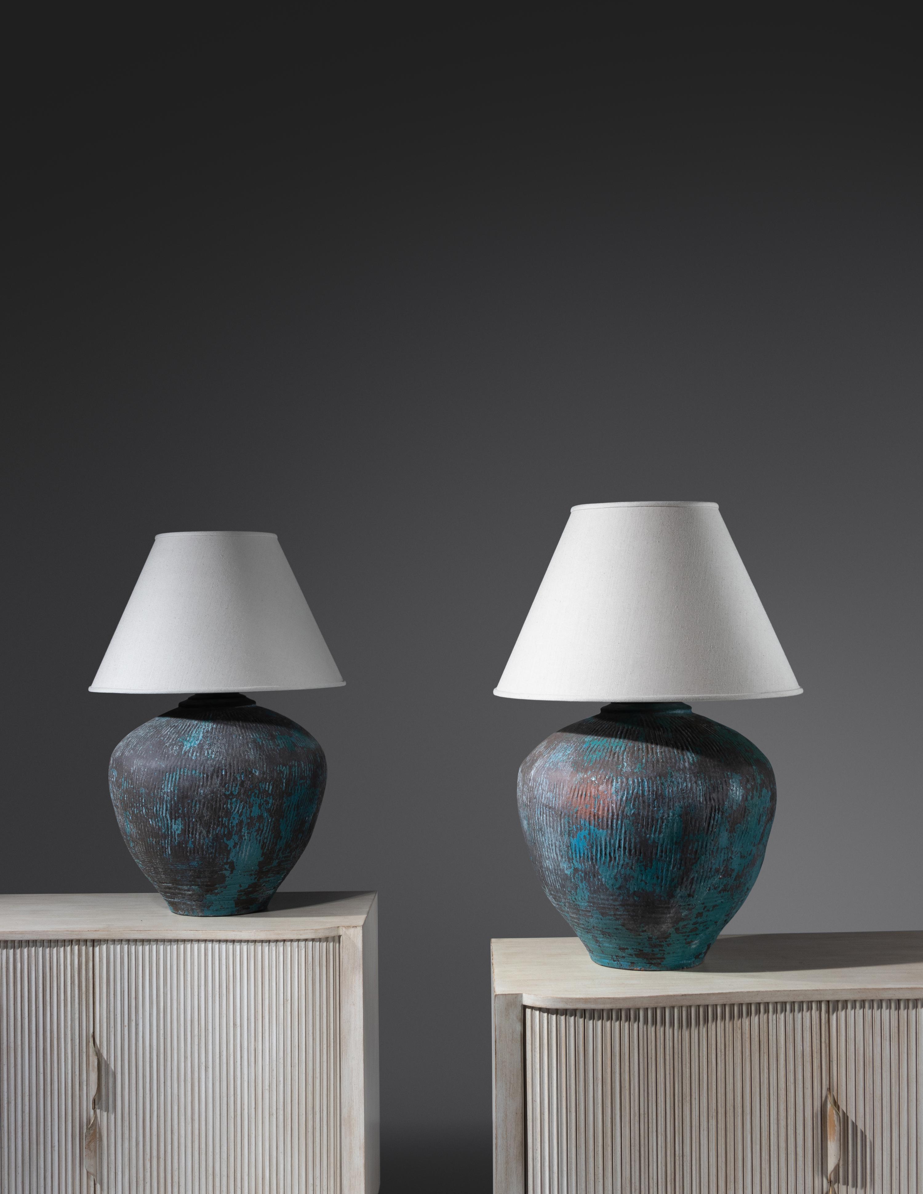 Pair of Monumental Table Lamps