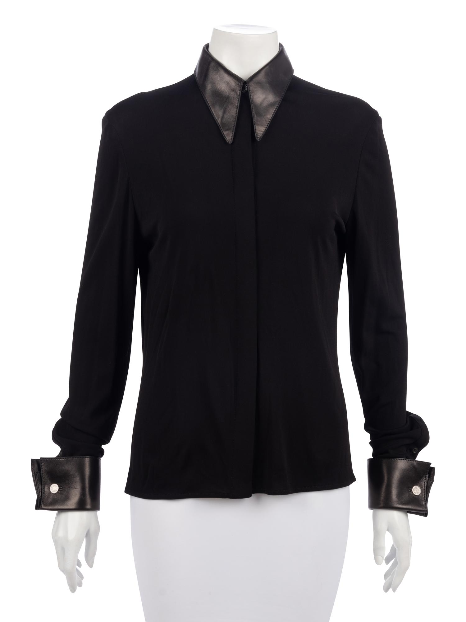 Five Hermès Tops: Three Shirts, One Sweater & One Top