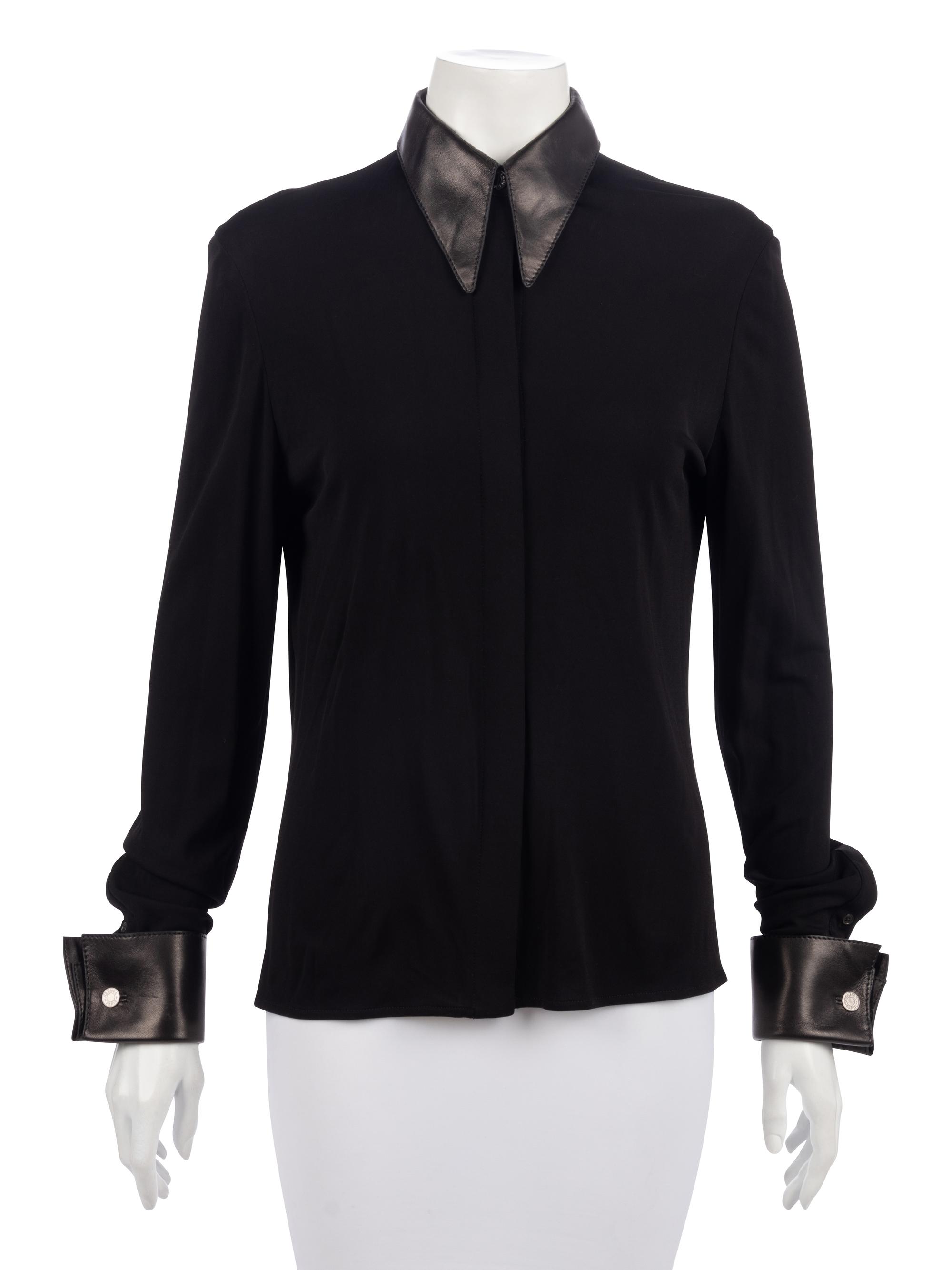 Five Hermès Tops: Three Shirts, One Sweater & One Top