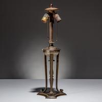 Pairpoint Corporation USA, Early 20th Century — 'New Bedford Harbor Scene' Lamp, c. 1915