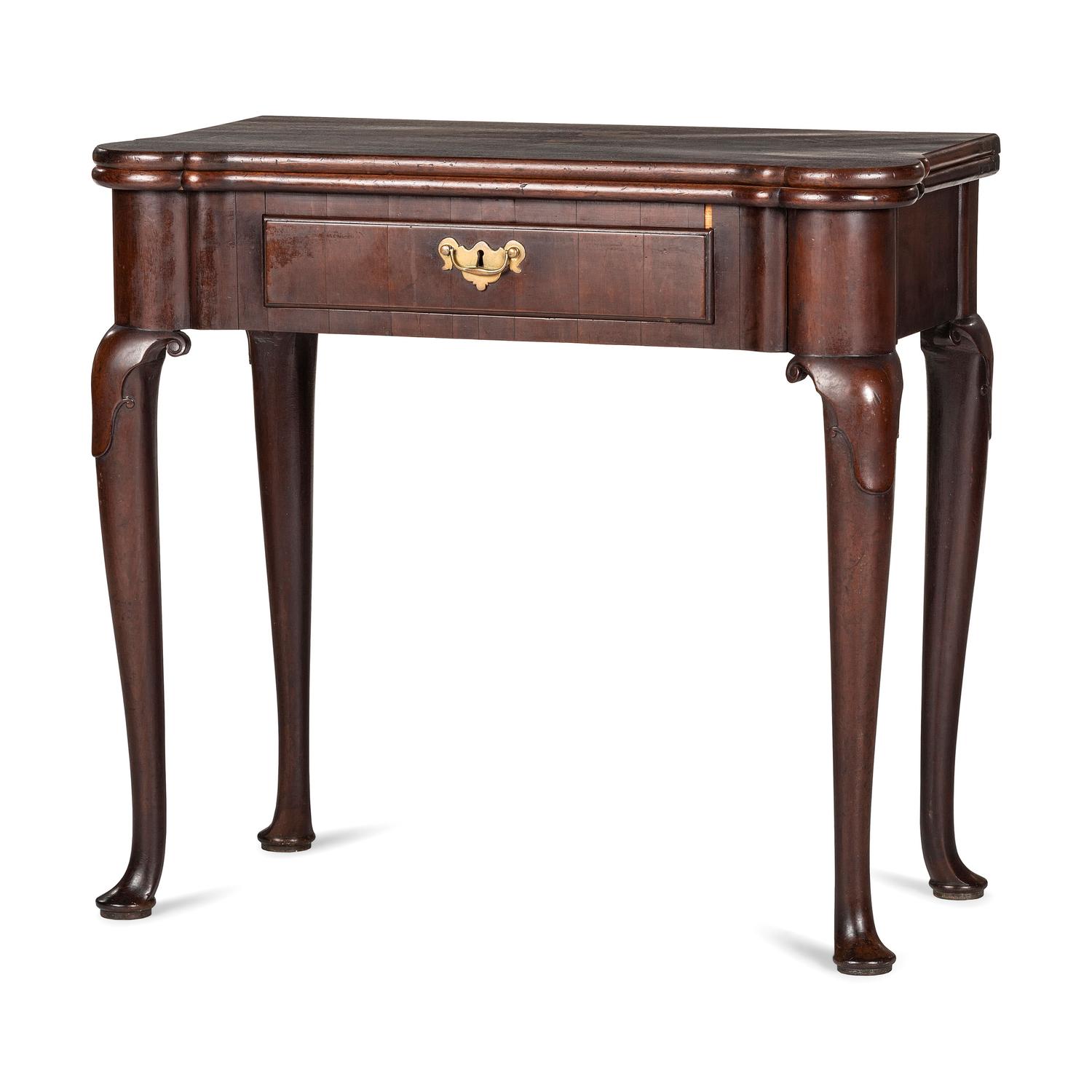 An English Veneered Walnut Games Table