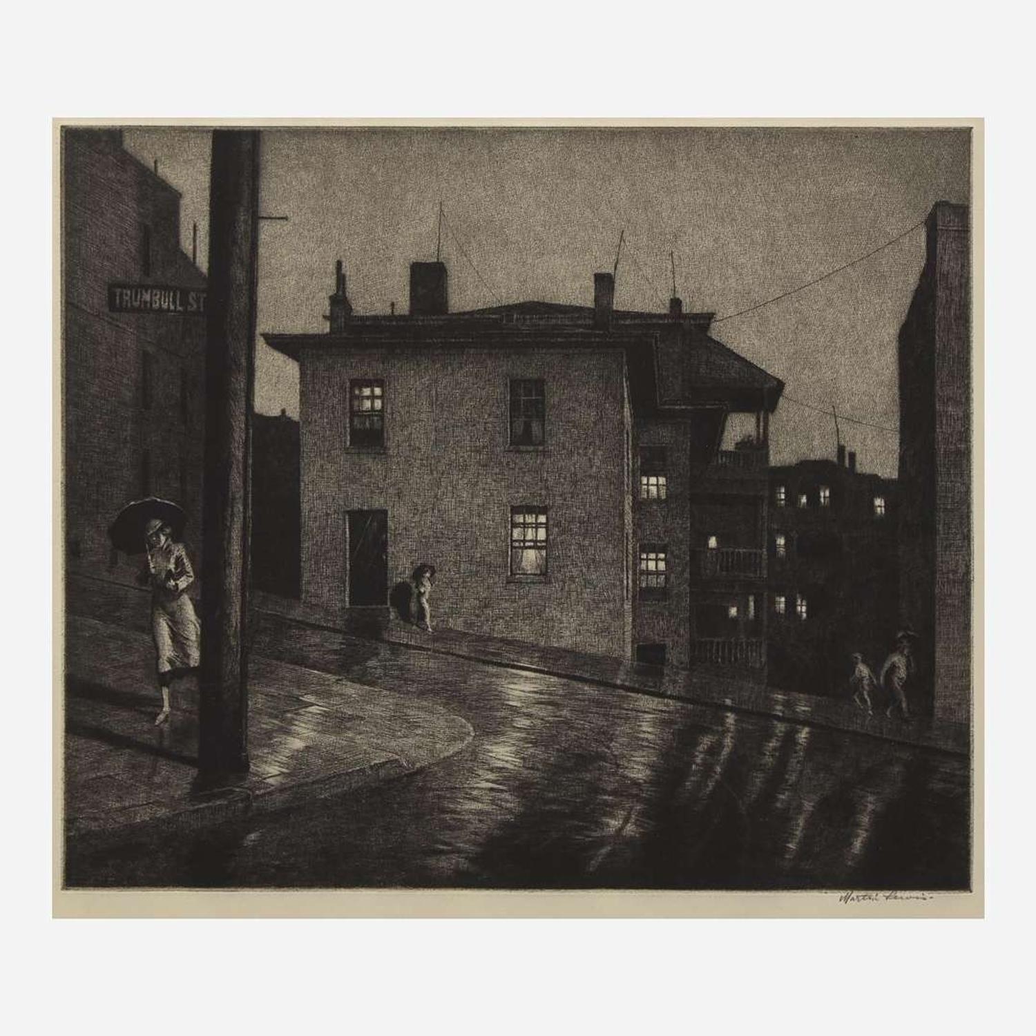 Martin Lewis (American, 1881–1962) Trumbull Street