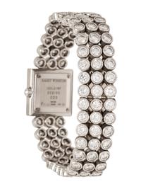 HARRY WINSTON, DIAMOND AND PLATINUM 'SIGNATURE' WATCH