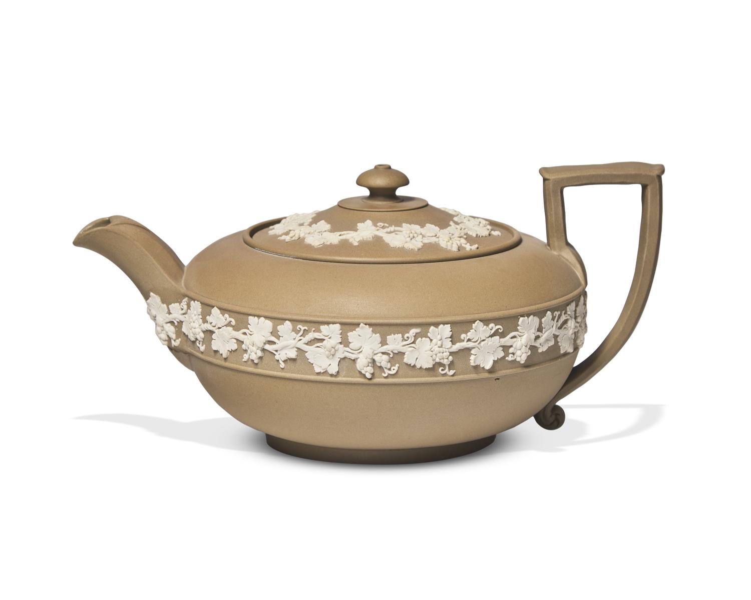 A Wedgwood Glazed Jasperware Teapot