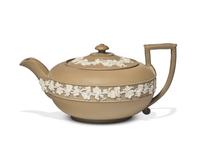 A Wedgwood Glazed Jasperware Teapot