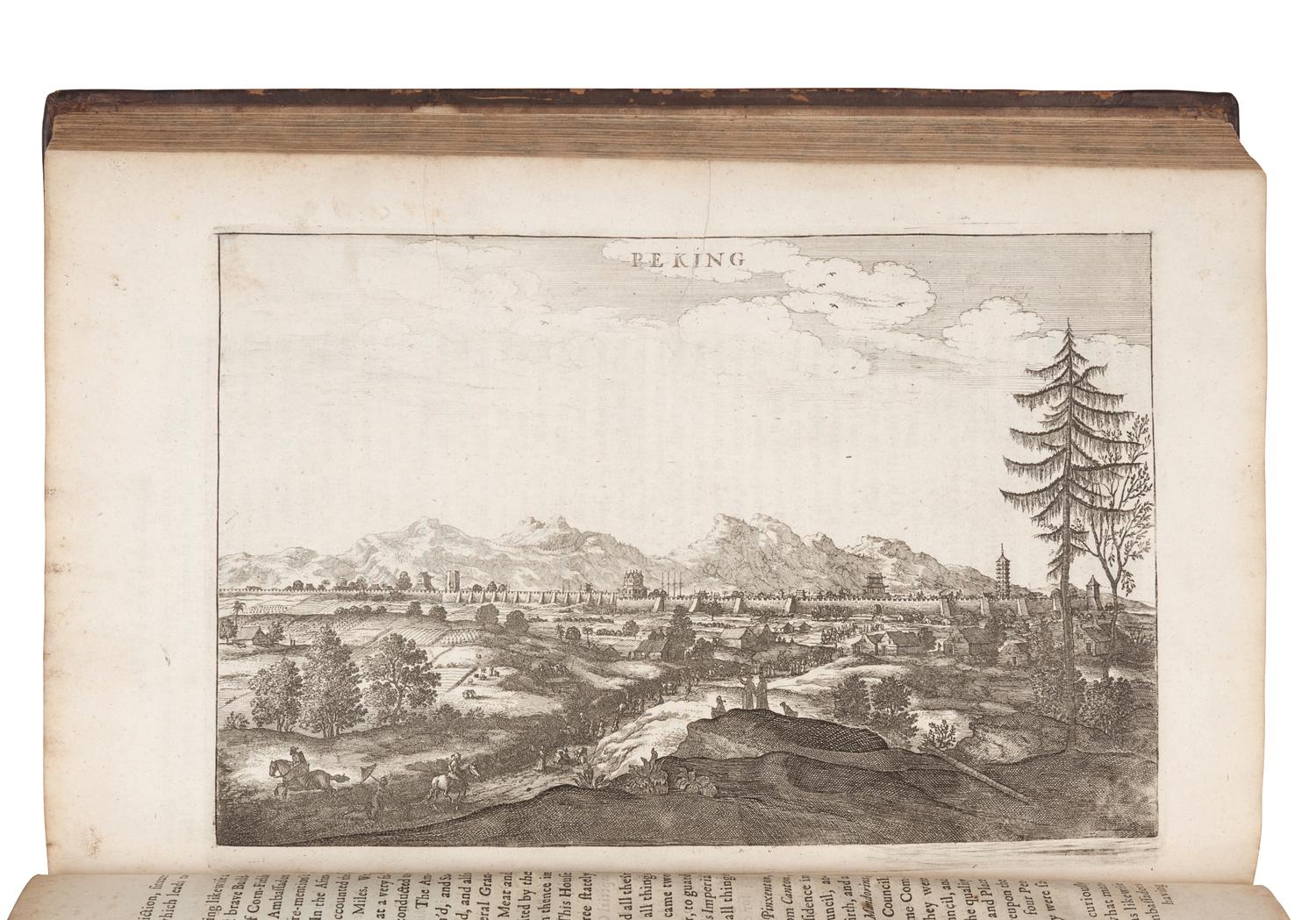 [TRAVEL & EXPLORATION]. OGILBY, John (1600-1676), translator. NIEUHOFF, Jan (1640-1672). An Embassy from the East-India Company of the United Provinces, to the Grand Tartar Cham Emperor of China . London: by the Author, 1673.