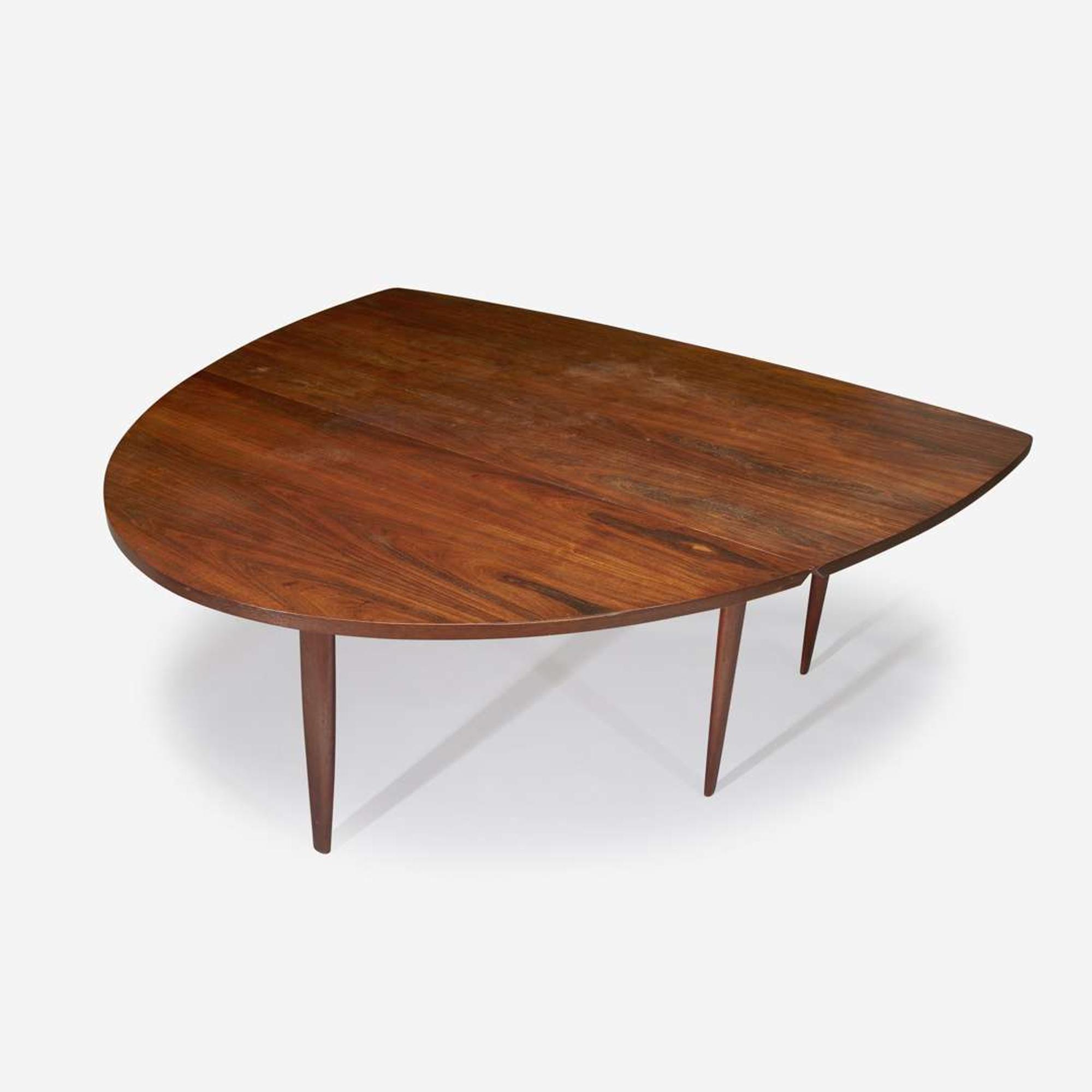 George Nakashima (American, 1905-1990) "Origins" Dining Table With Drop-Leaf, Model No. 269, Widdicomb, Grand Rapids, MI, circa 1960