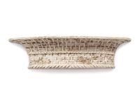 A White Painted Composition "Basket" Wall Pocket
