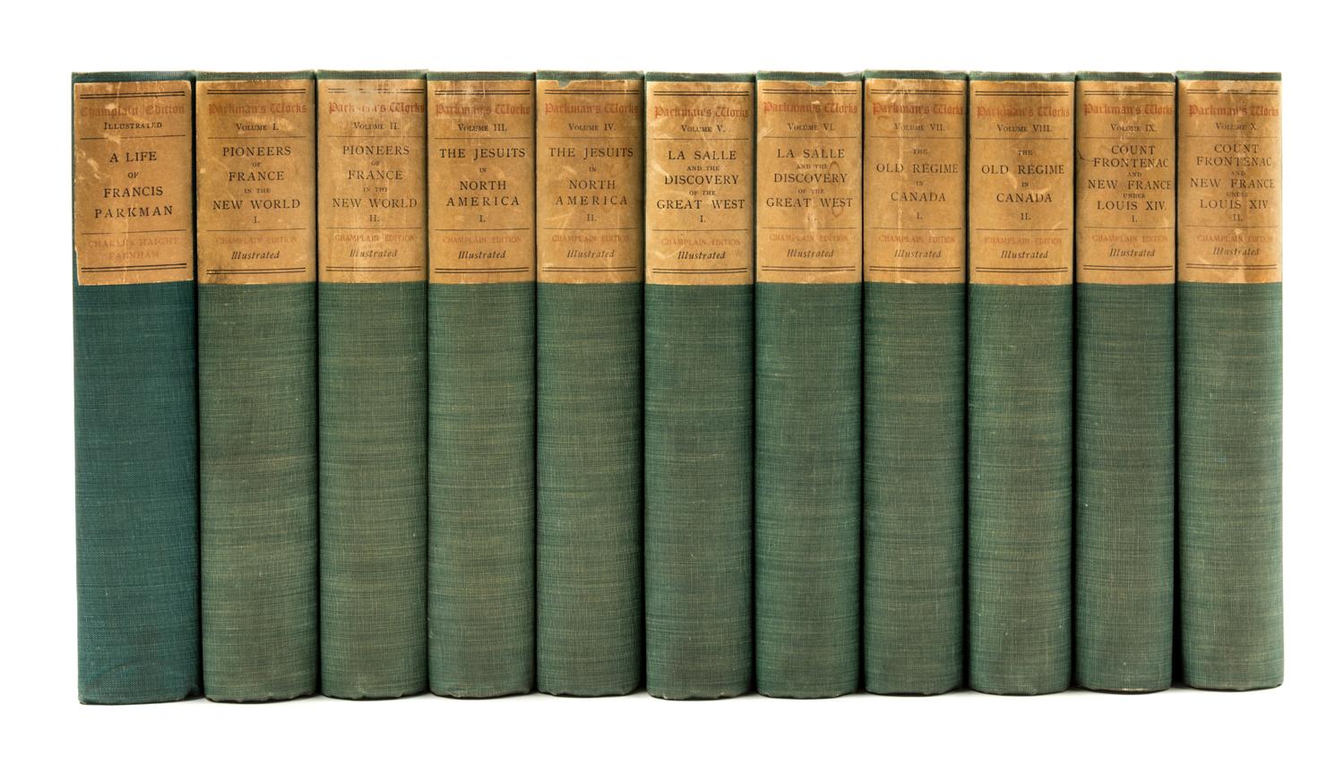 PARKMAN, FRANCIS. The Works. Boston, 1897. 21 vols. Limited.