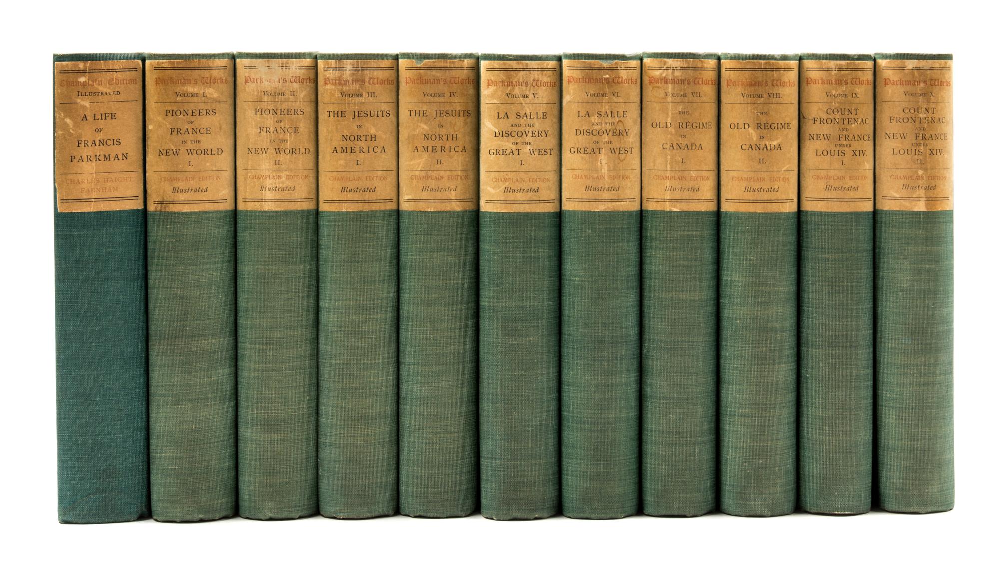 PARKMAN, FRANCIS. The Works. Boston, 1897. 21 vols. Limited.