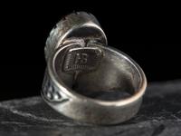 Silver and Mexican Fire Agate Ring