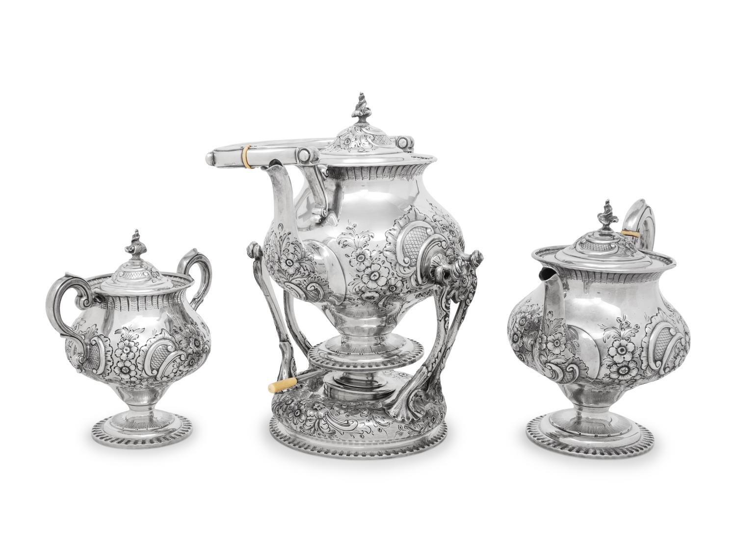 An American Silver Partial Tea Service