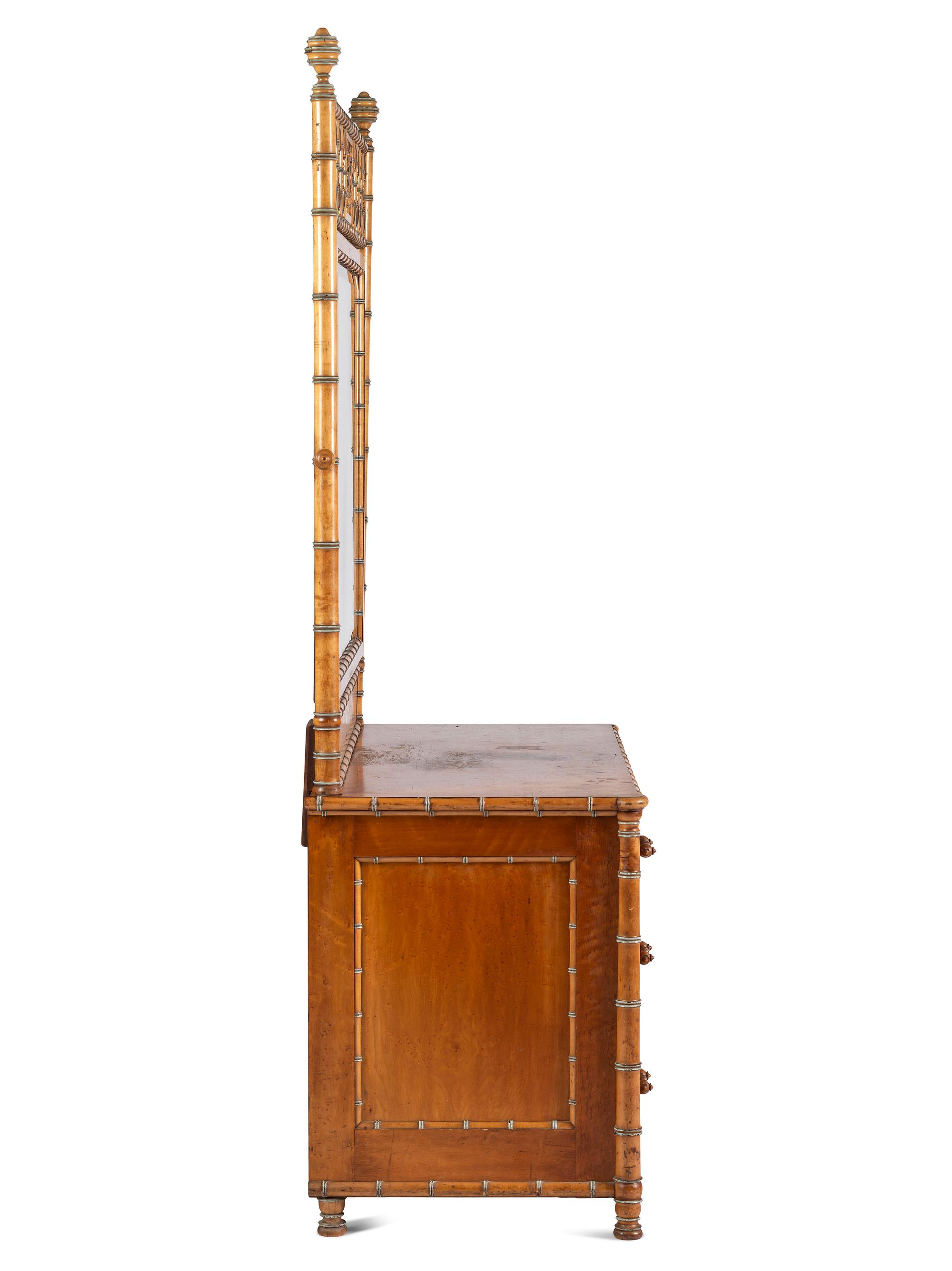 Faux-Bamboo Bedstead and Dresser