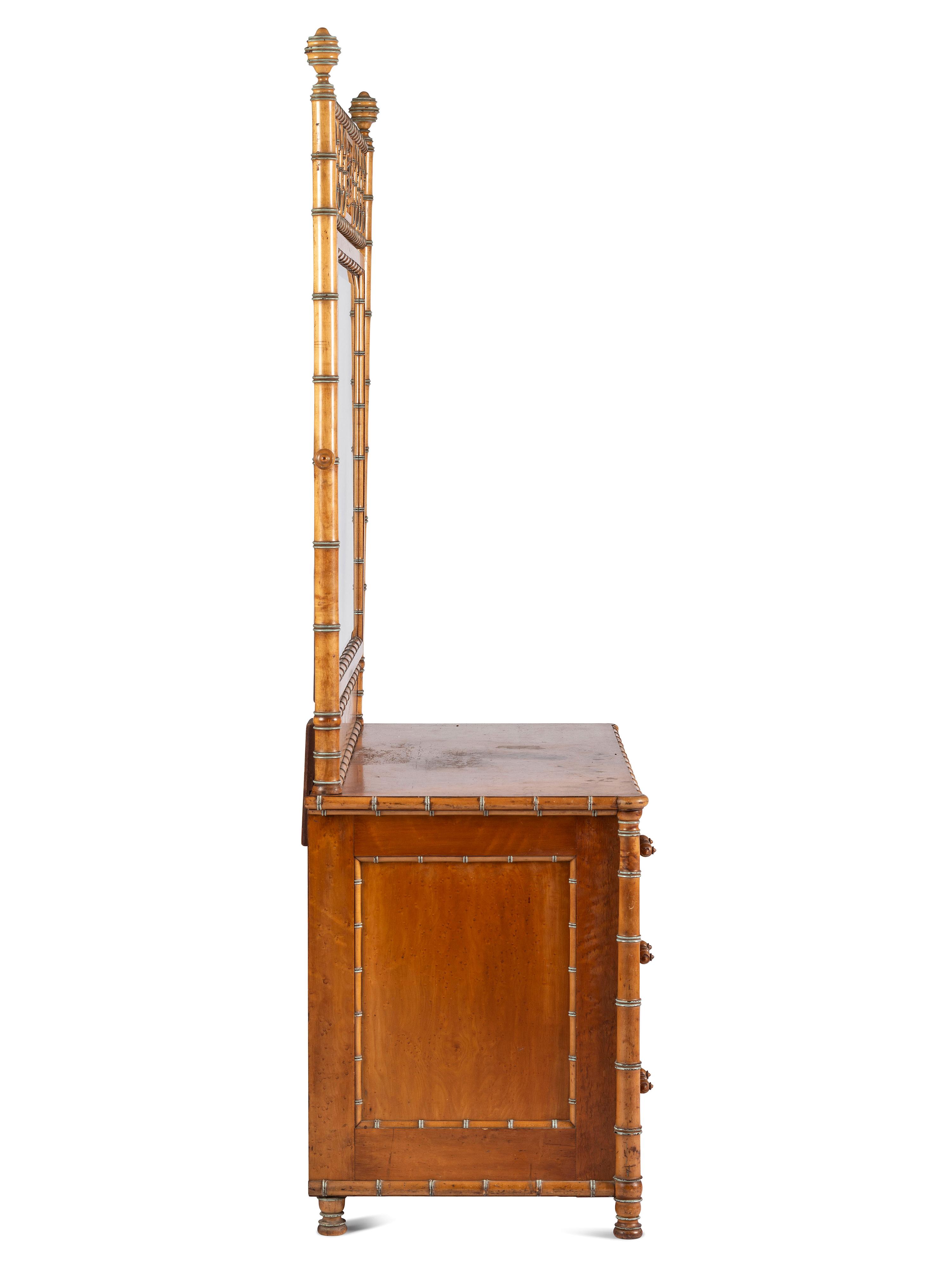 Faux-Bamboo Bedstead and Dresser