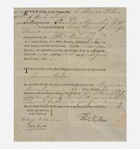 [Declaration of Independence] [Virginia] Nelson, Thomas, Jr. Partially-Printed Document, signed