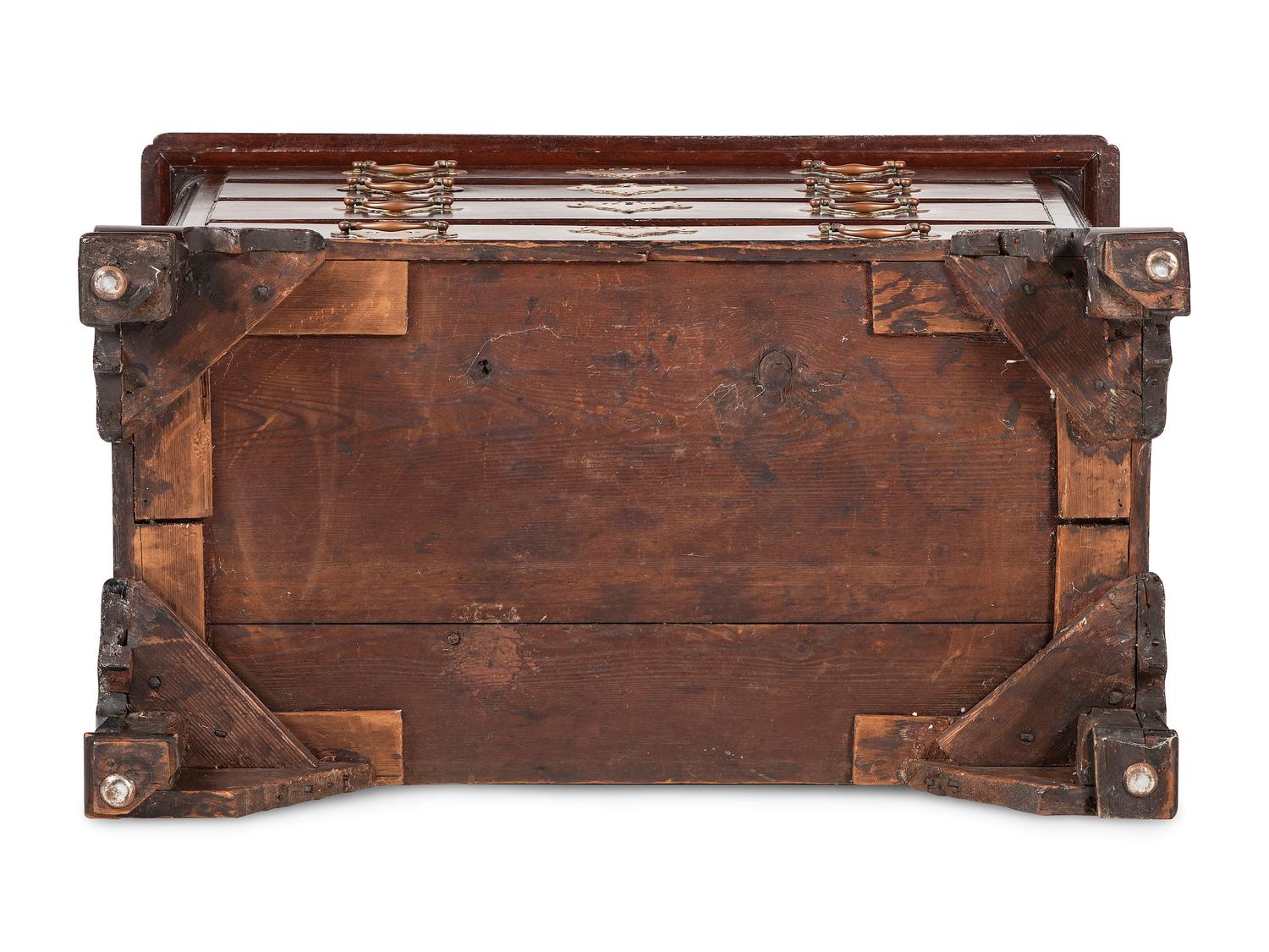 A Chippendale Carved and Figured Mahogany Chest of Drawers