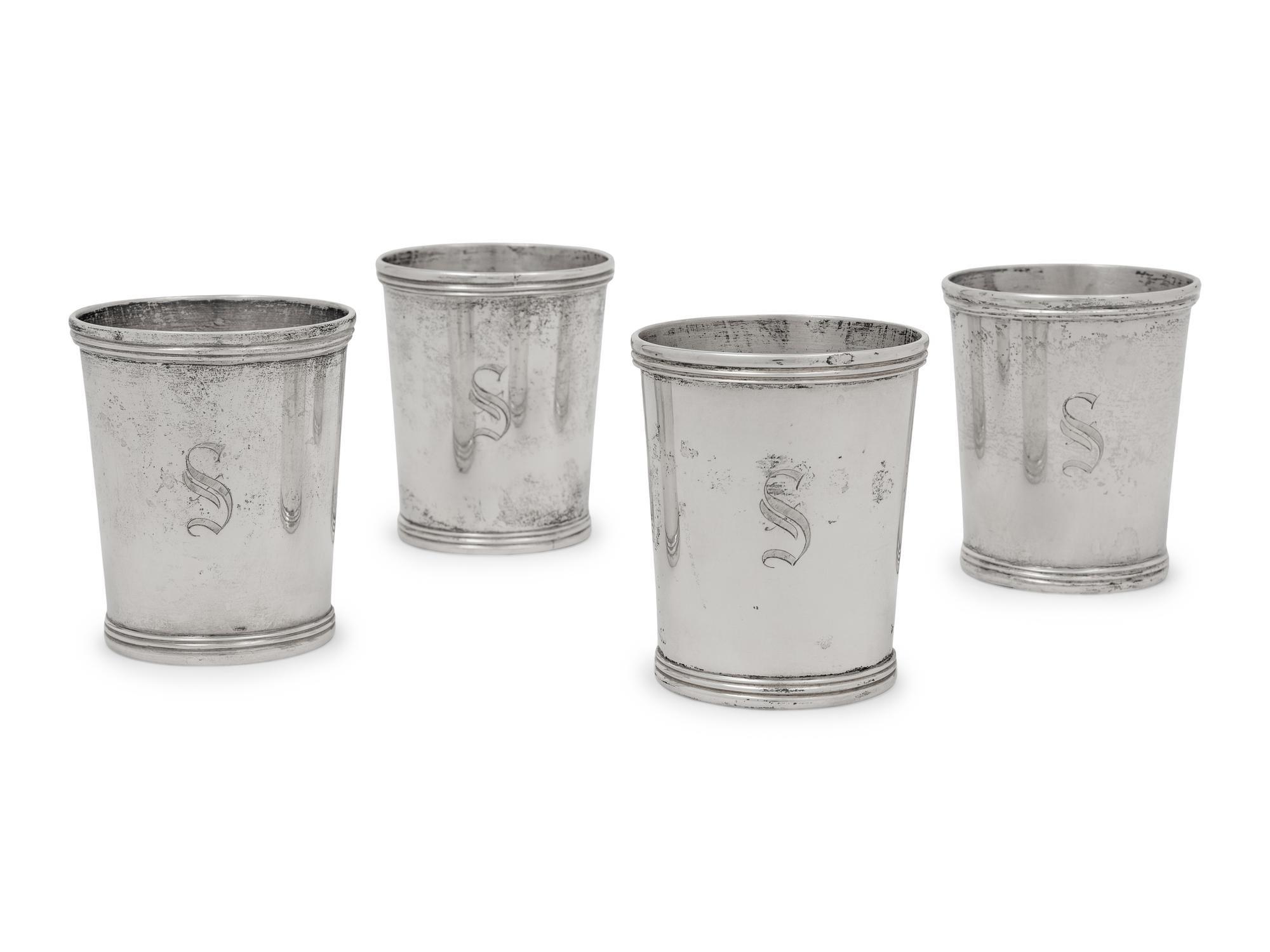 A Set of Four Mexican Silver Julep Cups