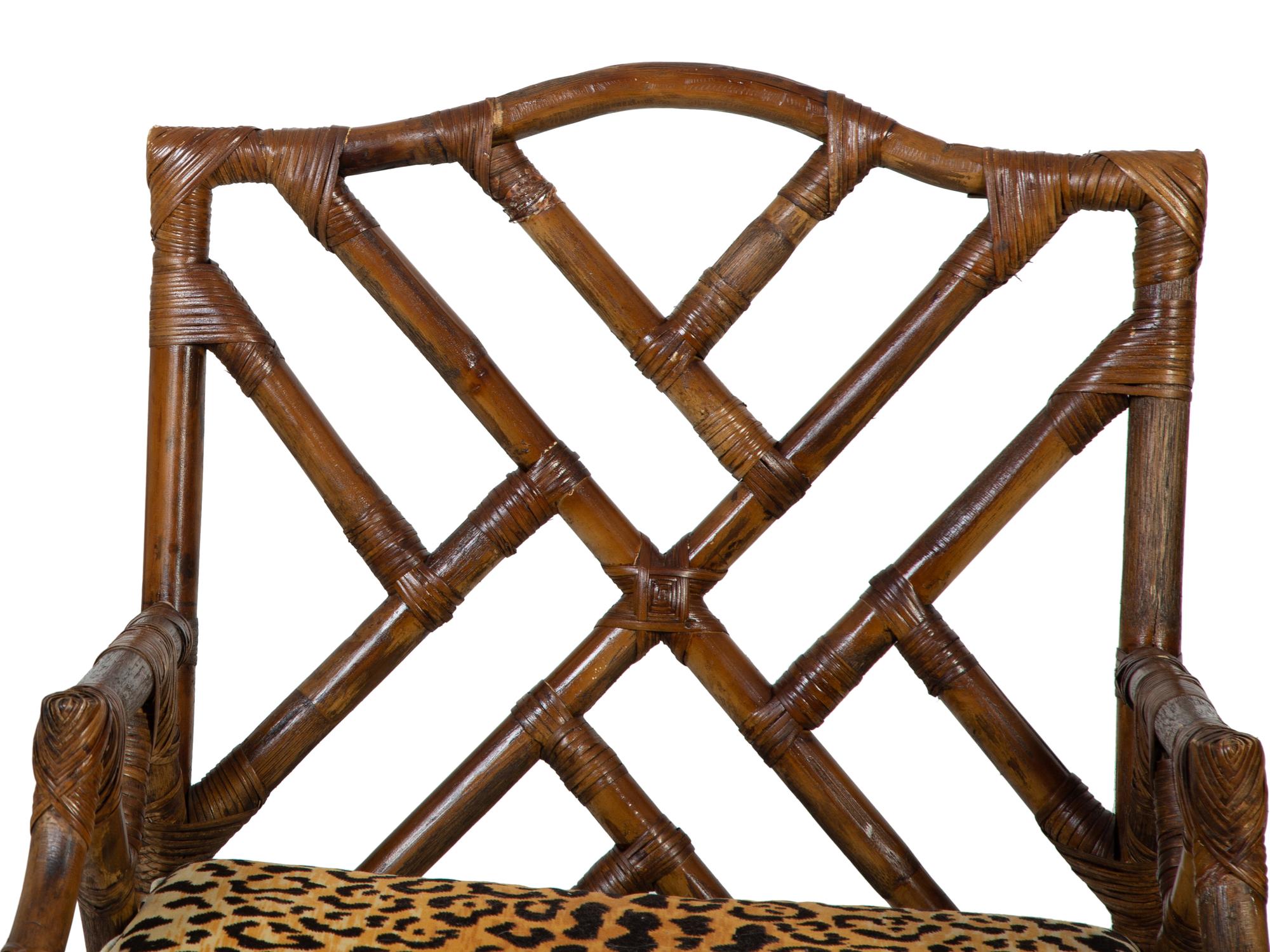 A Pair of Regency Style Bamboo Armchairs — EARLY 20TH CENTURY