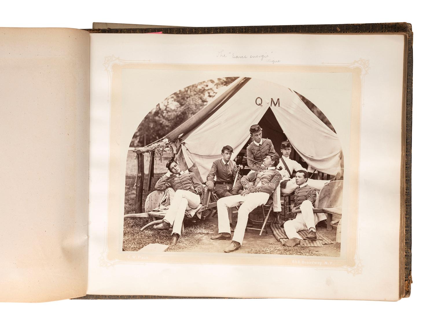 [LATE INDIAN WARS]. PACH, G.W. (1848-1904), photographer. US Military Academy year book for the Class of 1875, containing photographs of notable officers, professors, and cadets, incl. Little Bighorn casualty James G. Sturgis. New York: 1875.